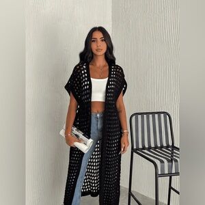 Crochet Open-Front Duster